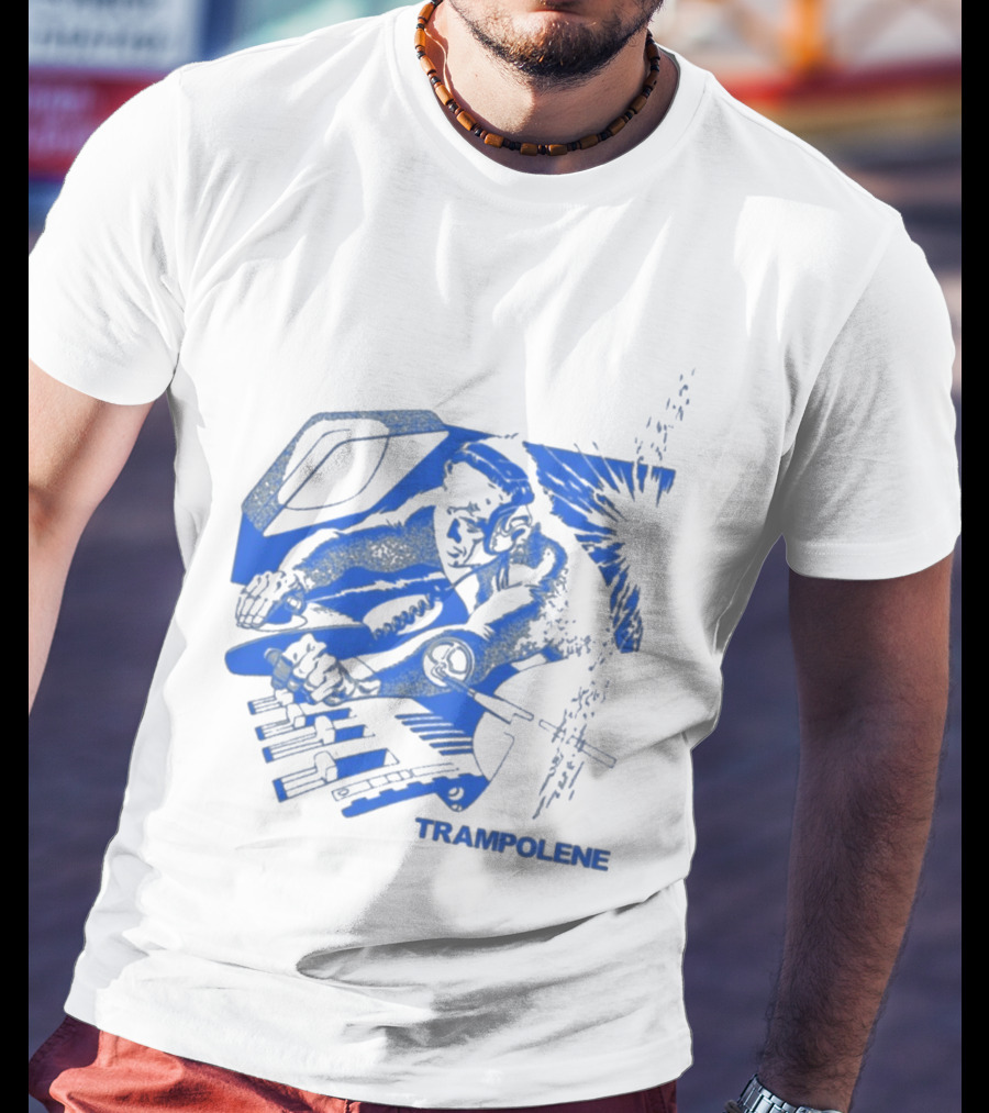 Trampolene DJ Tramps Music Mixing Motorcycle T-Shirt