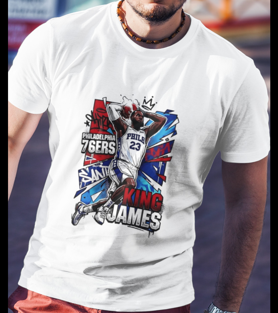 Philadelphia 76ers King James LeBron 2026 NBA Basketball T-Shirt