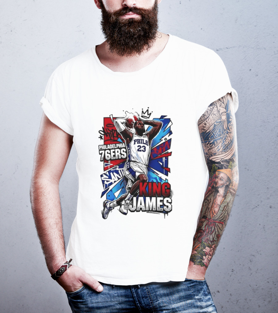 Philadelphia 76ers King James LeBron 2026 NBA Basketball T-Shirt