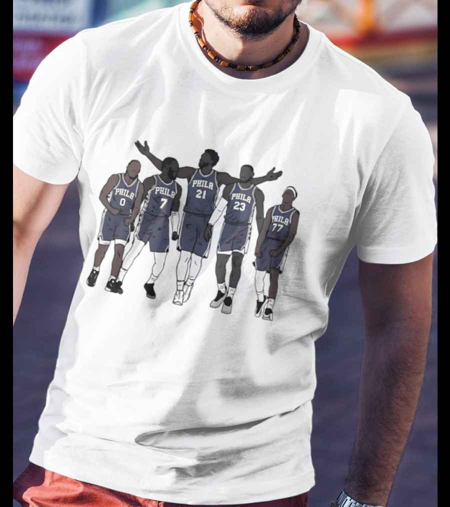 Lebron James Jaylen Brown Joel Embiid VJ Edgecombe Tyrese Maxey Philly 21 23 0 7 77 T-Shirt