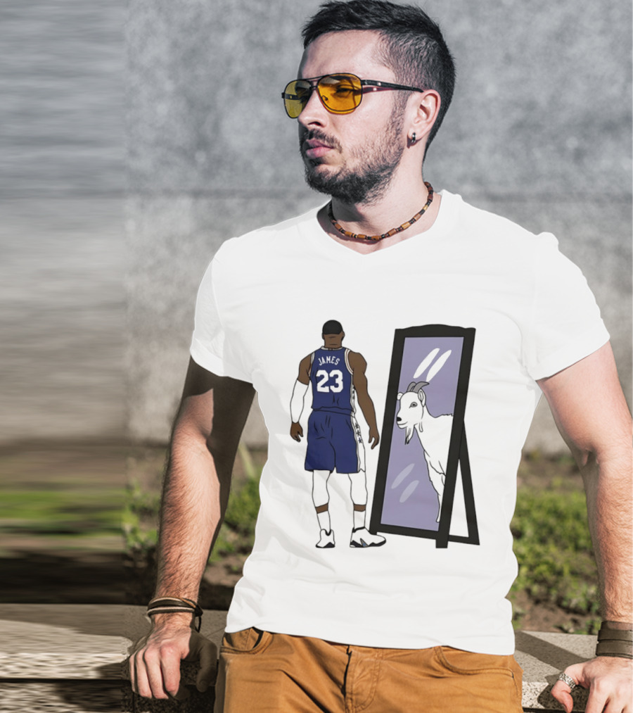 LeBron James Mirror 23 GOAT Reflection Philadelphia 76ers T-Shirt