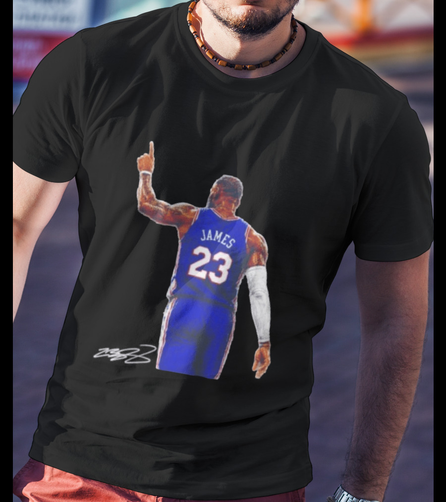 LeBron James 23 Philadelphia 76ers Jersey Iconic Basketball T-Shirt