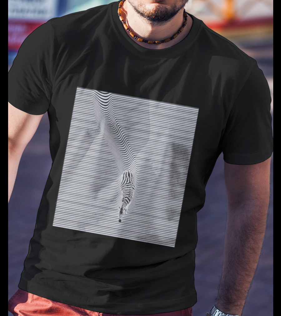 Zebra Optical Illusion Striped Black And White T-Shirt