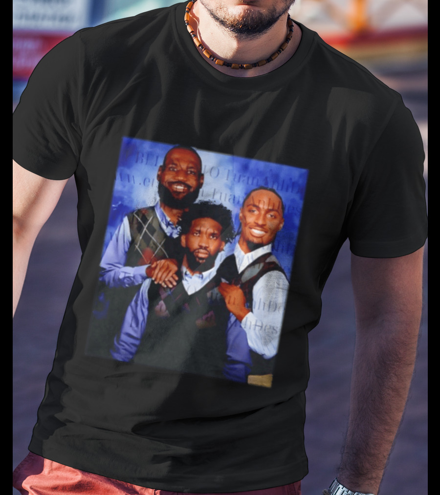 LeBron James Tyrese Maxey Joel Embiid Step Brothers Philadelphia Basketball T-Shirt
