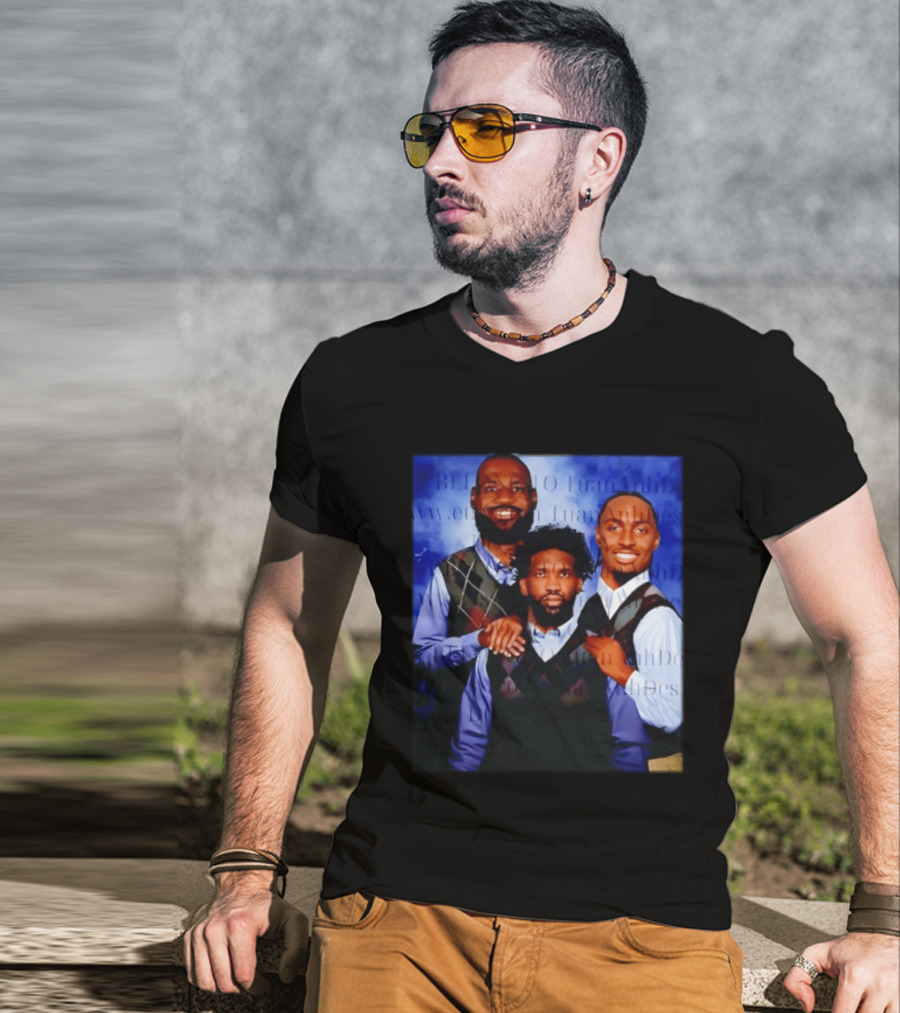 LeBron James Tyrese Maxey Joel Embiid Step Brothers Philadelphia Basketball T-Shirt