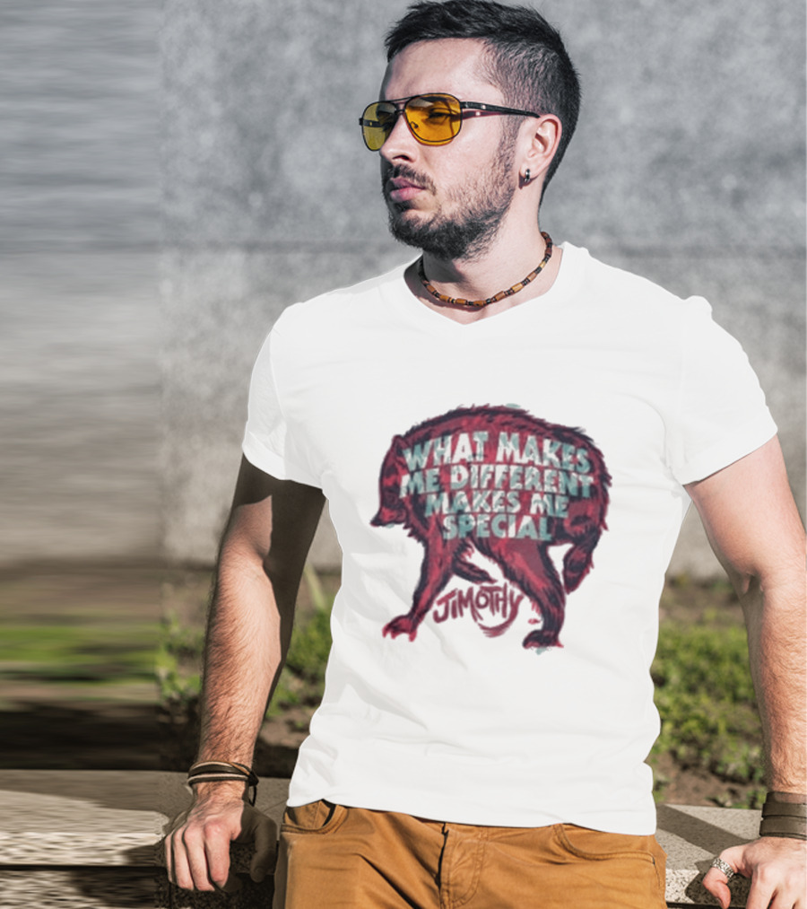 Jimothy What Makes Me Different Makes Me Special Wolf T-Shirt