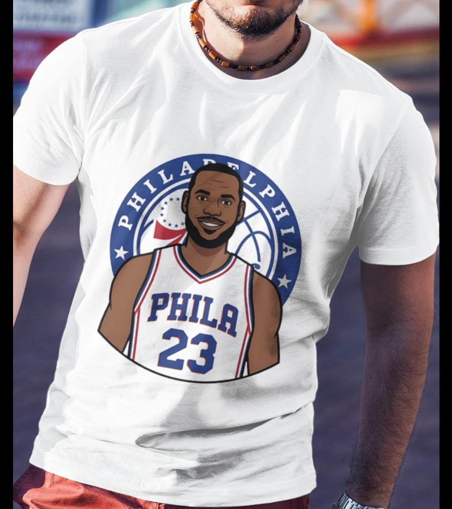 King James Philadelphia Phila 23 Basketball 76ers Star T-Shirt