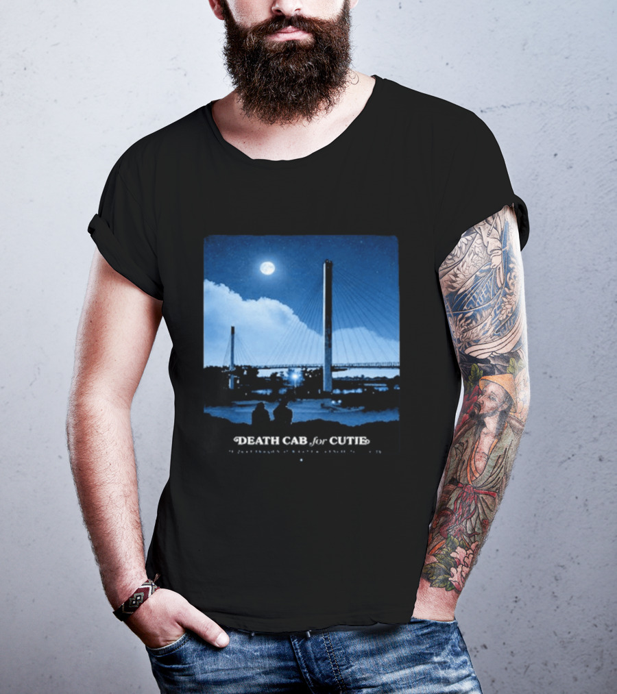 Death Cab For Cutie Council Bluffs IA 2026 Bridge Moonlit T-Shirt