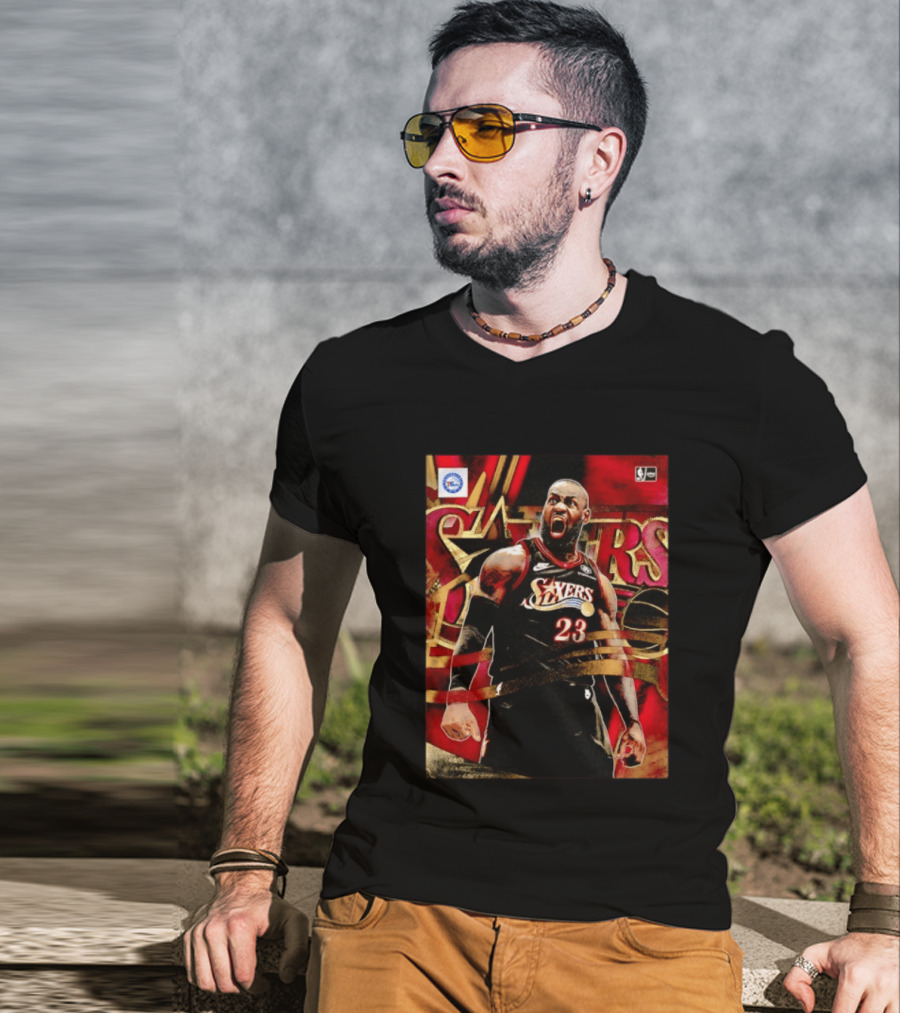 Philadelphia 76ers LeBron James NO.23 NBA Nike NBA League Basketball T-Shirt