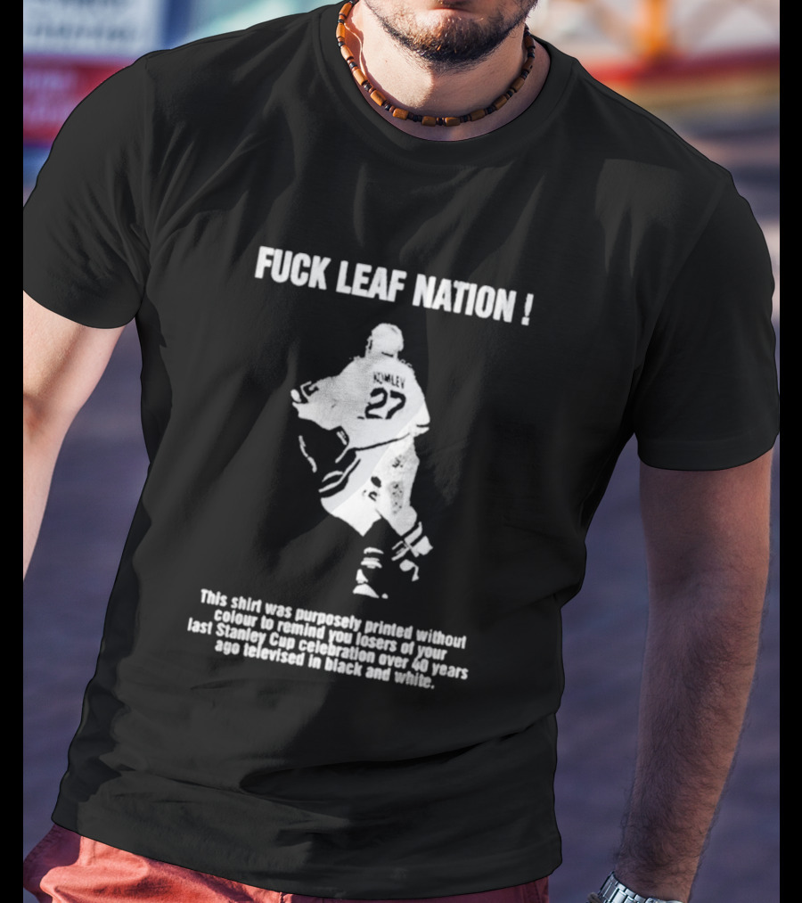 Fuck Leaf Nation Komley 27 Vintage Hockey Fan T-Shirt