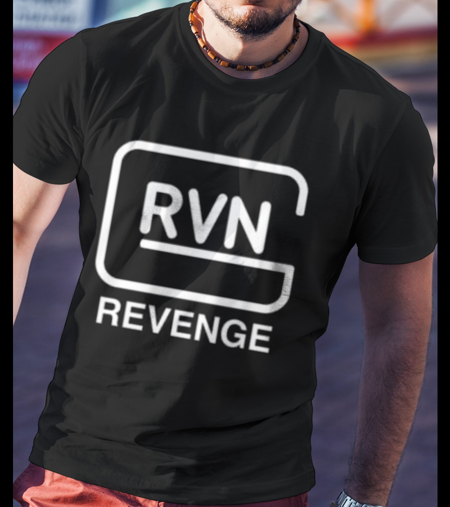 Revenge Store RVN White Text Splat Black T-Shirt