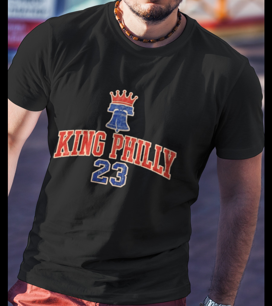 King Philly 23 Crowned Liberty Bell Philadelphia 76ers Joel Embiid T-Shirt