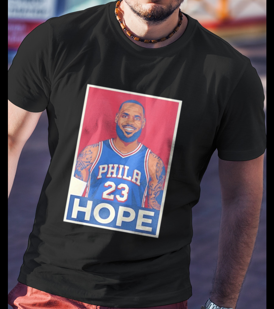 LeBron James 23 Phila Hope Basketball Jersey T-Shirt
