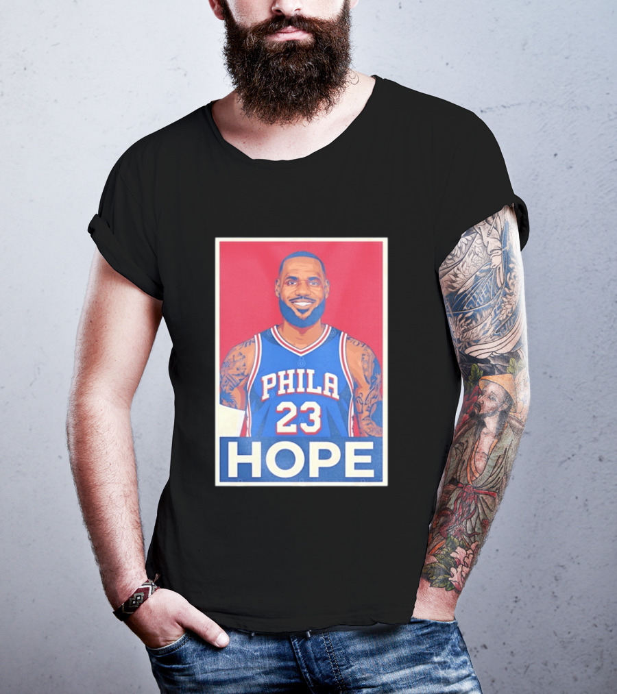 LeBron James 23 Phila Hope Basketball Jersey T-Shirt