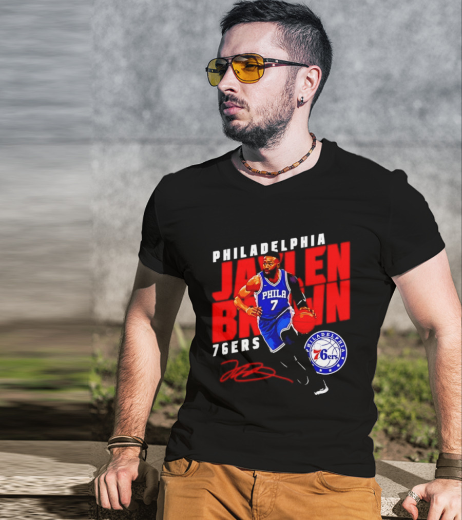 Philadelphia 76ers NBA Jalen Brown 7 Signature T-Shirt