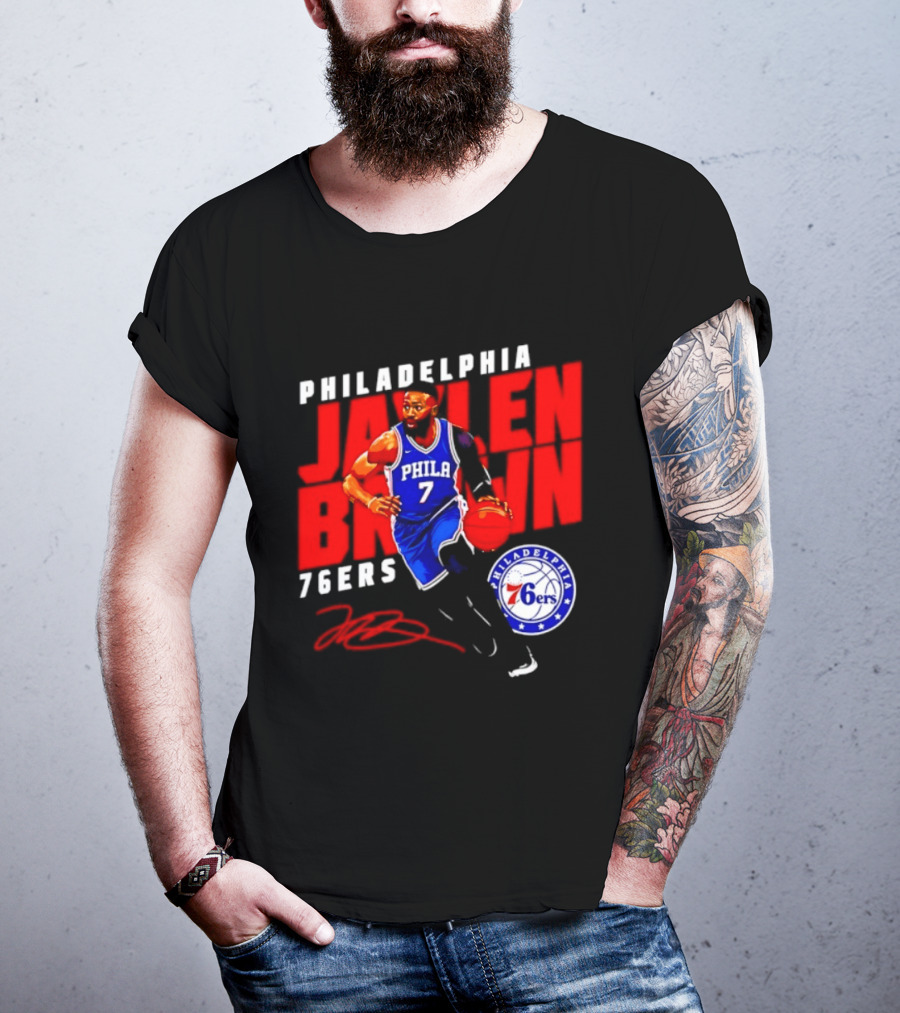 Philadelphia 76ers NBA Jalen Brown 7 Signature T-Shirt