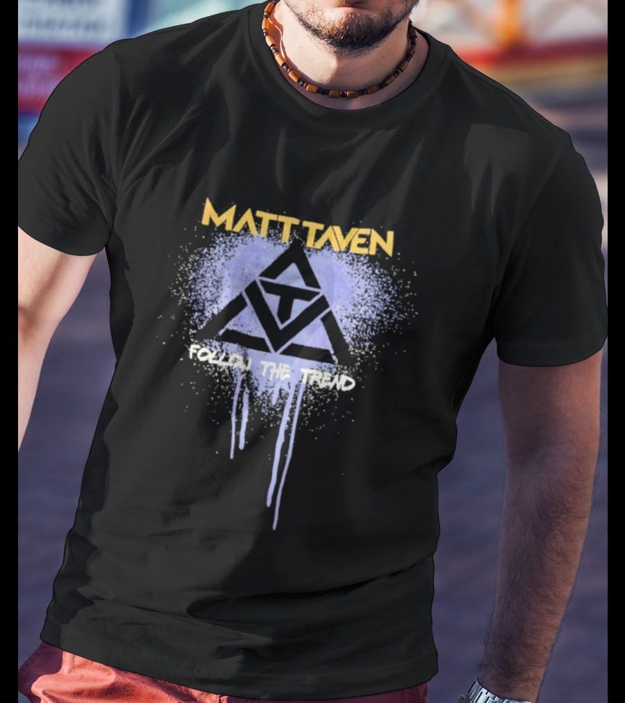 Matt Taven Follow The Trend Purple Triangle T-Shirt