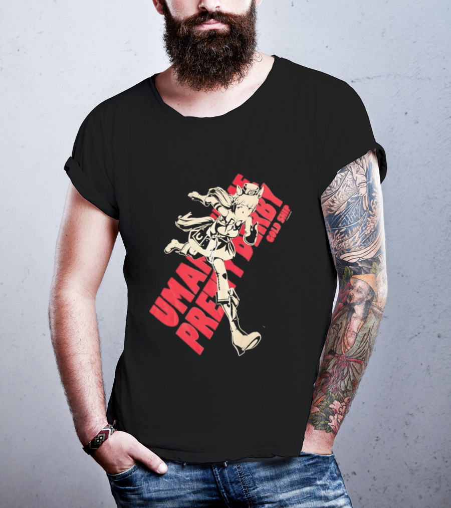 Umamusume Pretty Derby Gold Ship Anime Character Running Pose T-Shirt