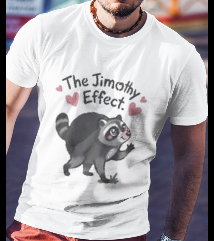 The Jimothy Effect Raccoon With Hearts T-Shirt