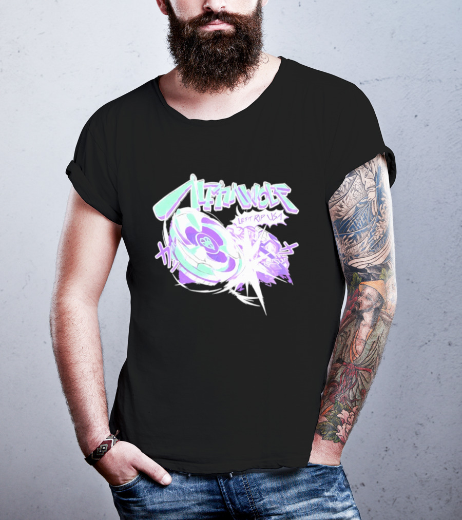 Alpha Wolf Left Rip USA Beyblade Anime Burst T-Shirt