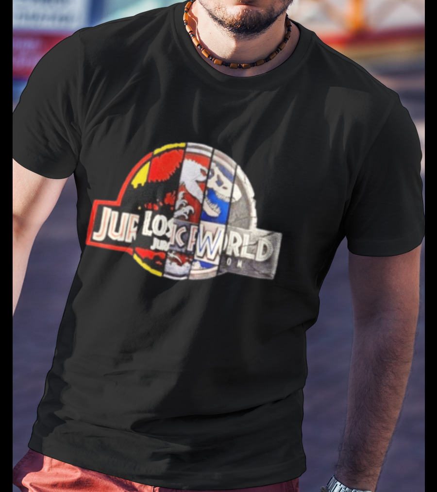 Jurassic Park Lost World Jurassic World Dinosaur Collage T-Shirt