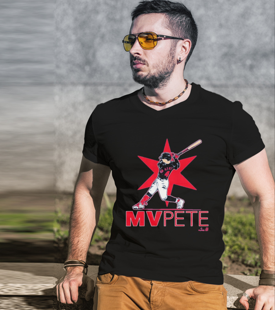 MVPete Baseball Player 4 AFMS Red Star T-Shirt