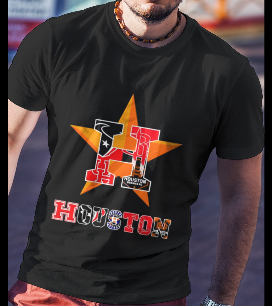 Houston Astros Texans Rockets Dynamo FC Star T-Shirt