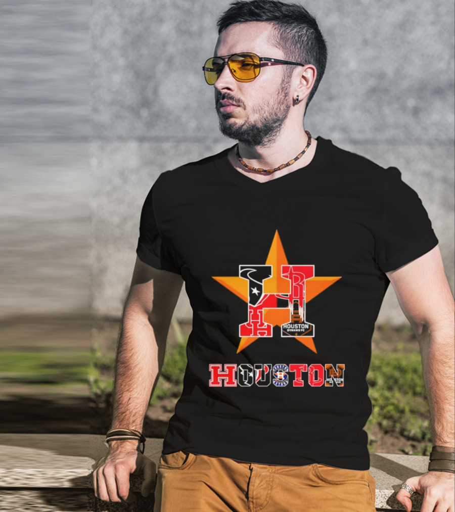 Houston Astros Texans Rockets Dynamo FC Star T-Shirt