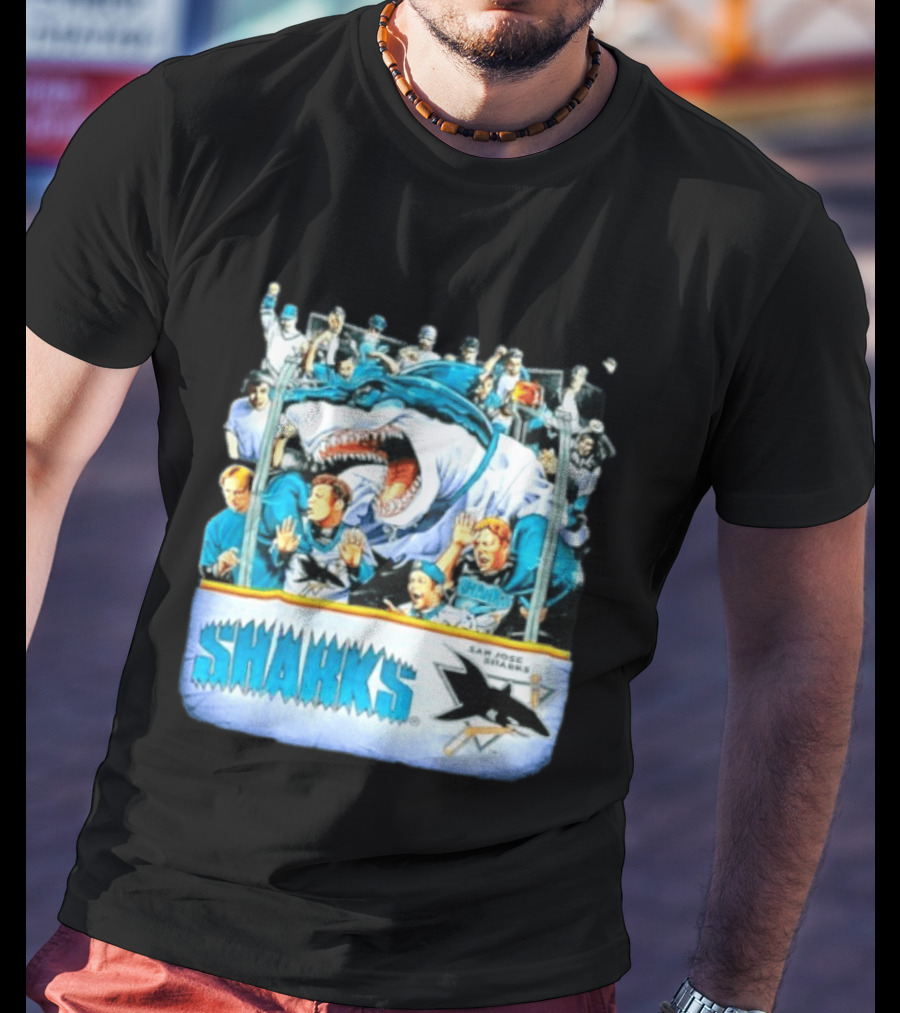 San Jose Sharks NHL Shark Attack Fans Ice Hockey T-Shirt