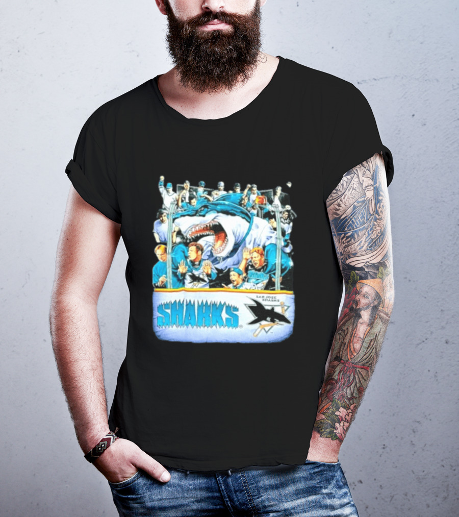 San Jose Sharks NHL Shark Attack Fans Ice Hockey T-Shirt