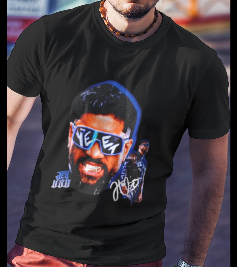 Jey Uso Yeet WWE Wrestling Bloodline Autograph Sunglasses T-Shirt