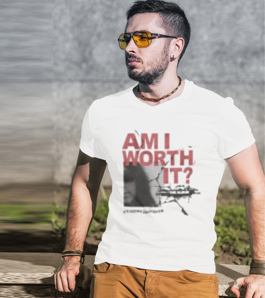Clover's Daughter Am I Worth It Black And White T-Shirt