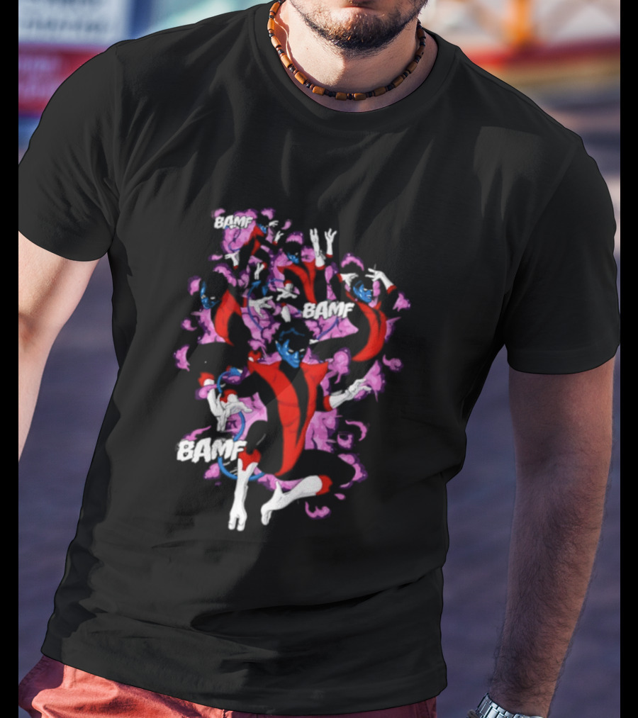 Bamf Nightcrawler Comic Smoke Effect X Men T-Shirt