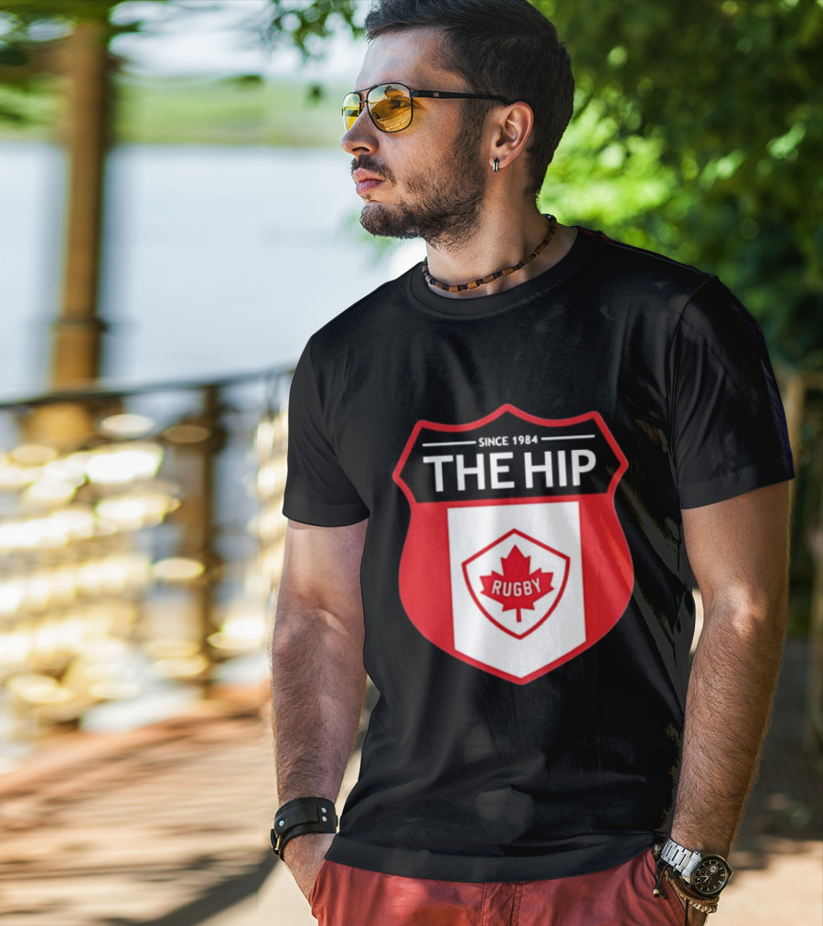 Canada Rugby The Hip Since 1984 Shield Maple Leaf Rugby T-Shirt
