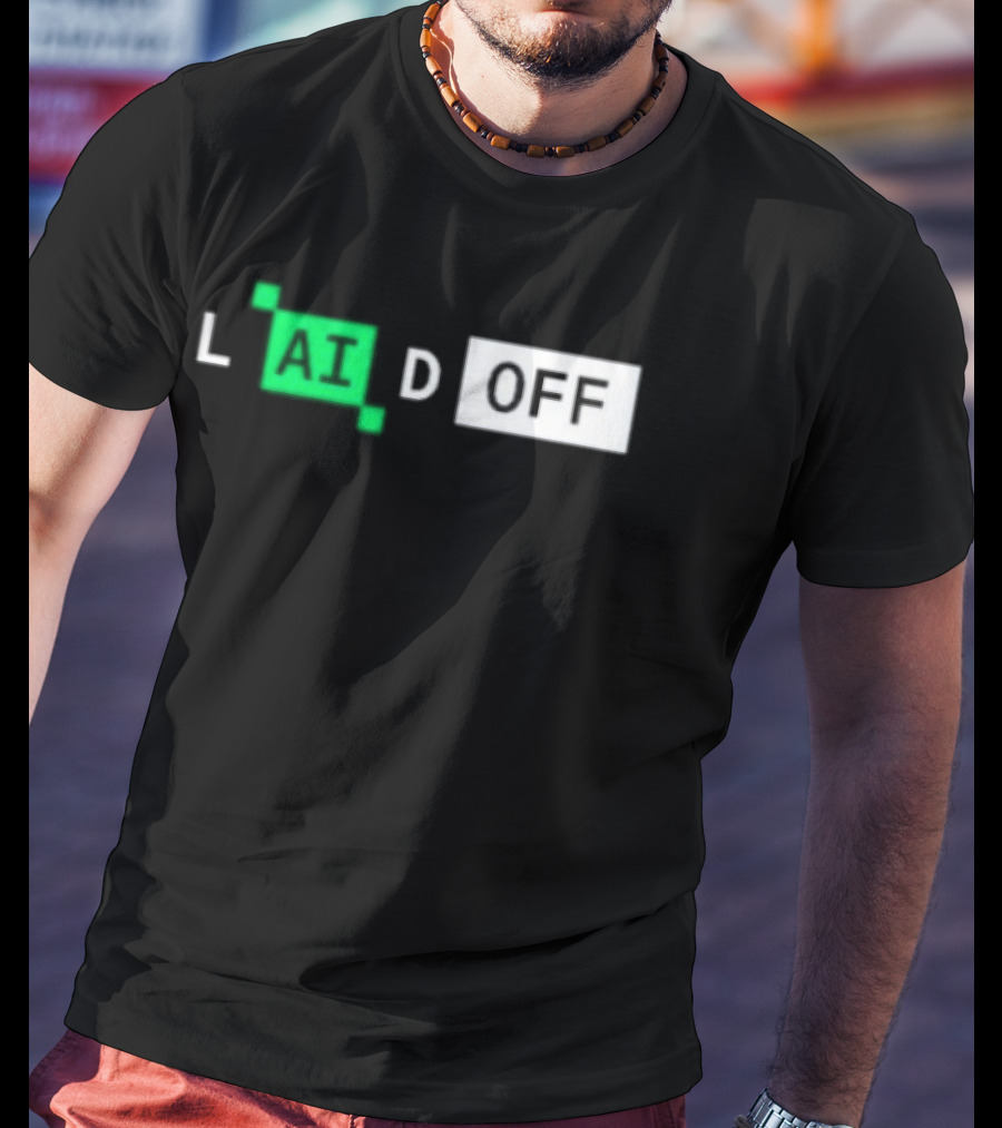 Laid Off AI Artificial Intelligence Tech Layoffs Green Circuit T-Shirt
