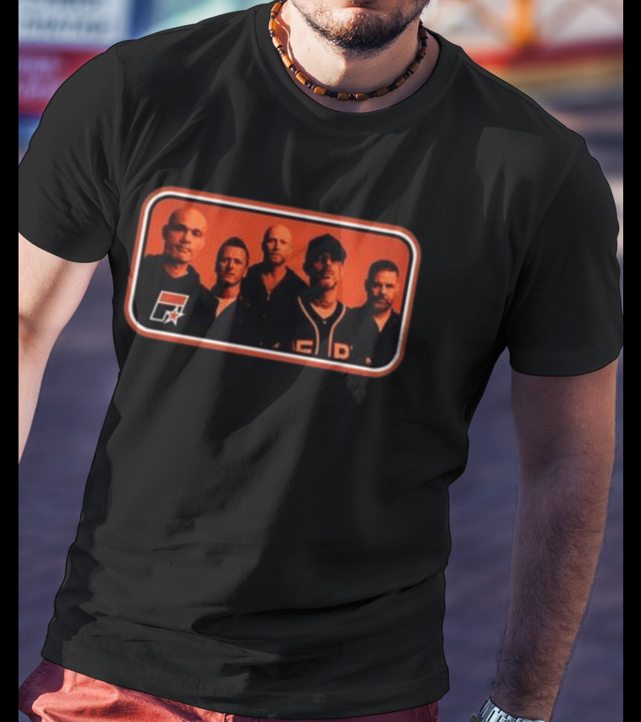 Five Store Stripe Photo 2026 Black F Symbol And Star Band T-Shirt
