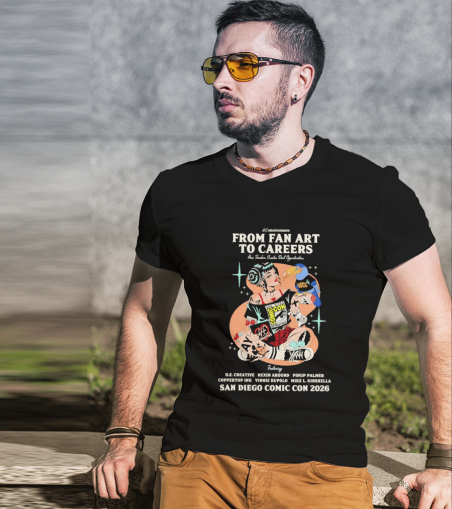 San Diego Comic Con 2026 From Fan Art To Careers Panel Featuring Babs Tarr Jenny Frison And Caspar Wijngaard T-Shirt