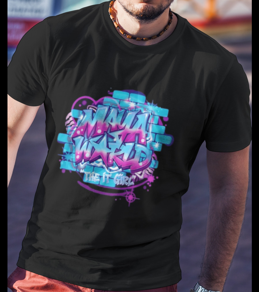 Maya World The IT Girl Vibrant Graffiti T-Shirt