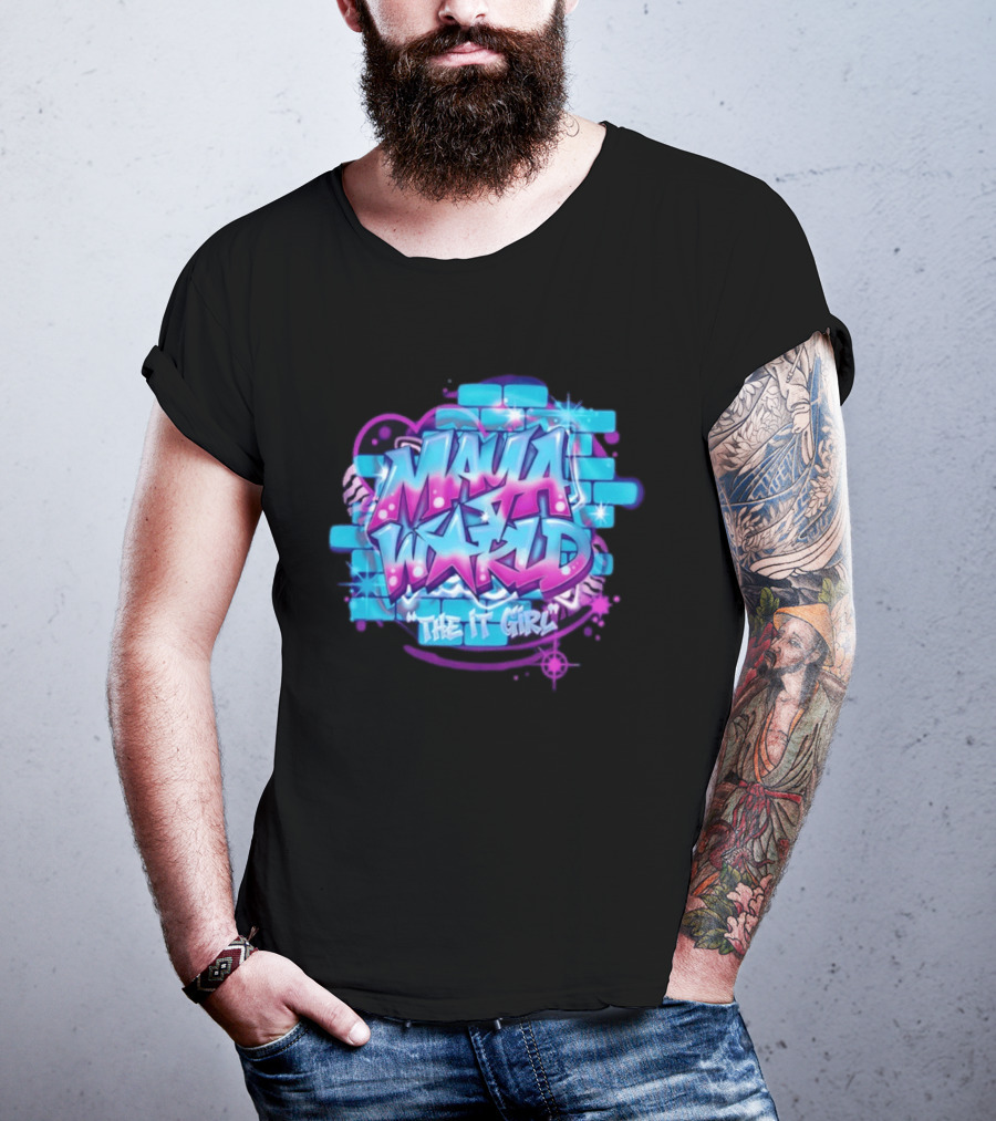 Maya World The IT Girl Vibrant Graffiti T-Shirt
