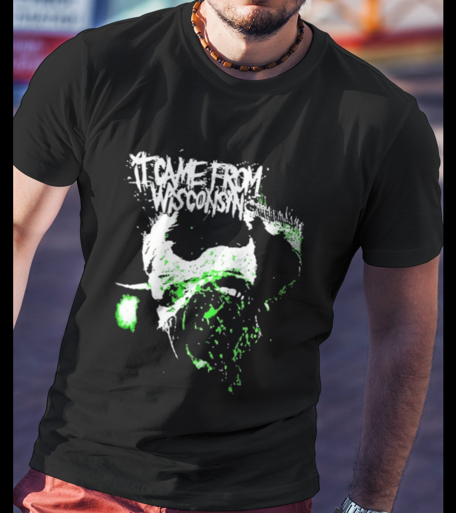 Necromorph It Came From Wisconsin Blast Beat Their Holes Two Sided Horror T-Shirt