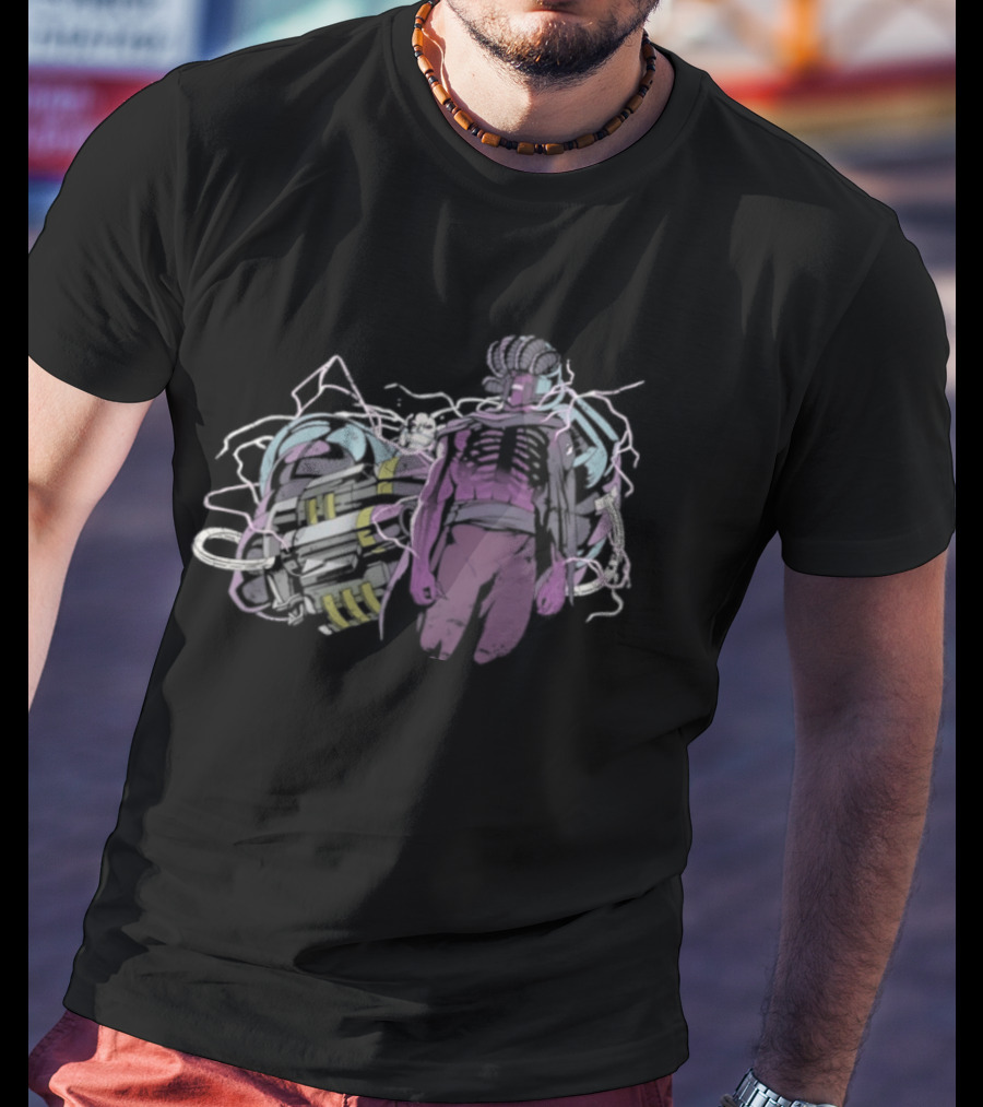 RIP Magnus Winged Figure With Pastel Skeleton Highlights T-Shirt