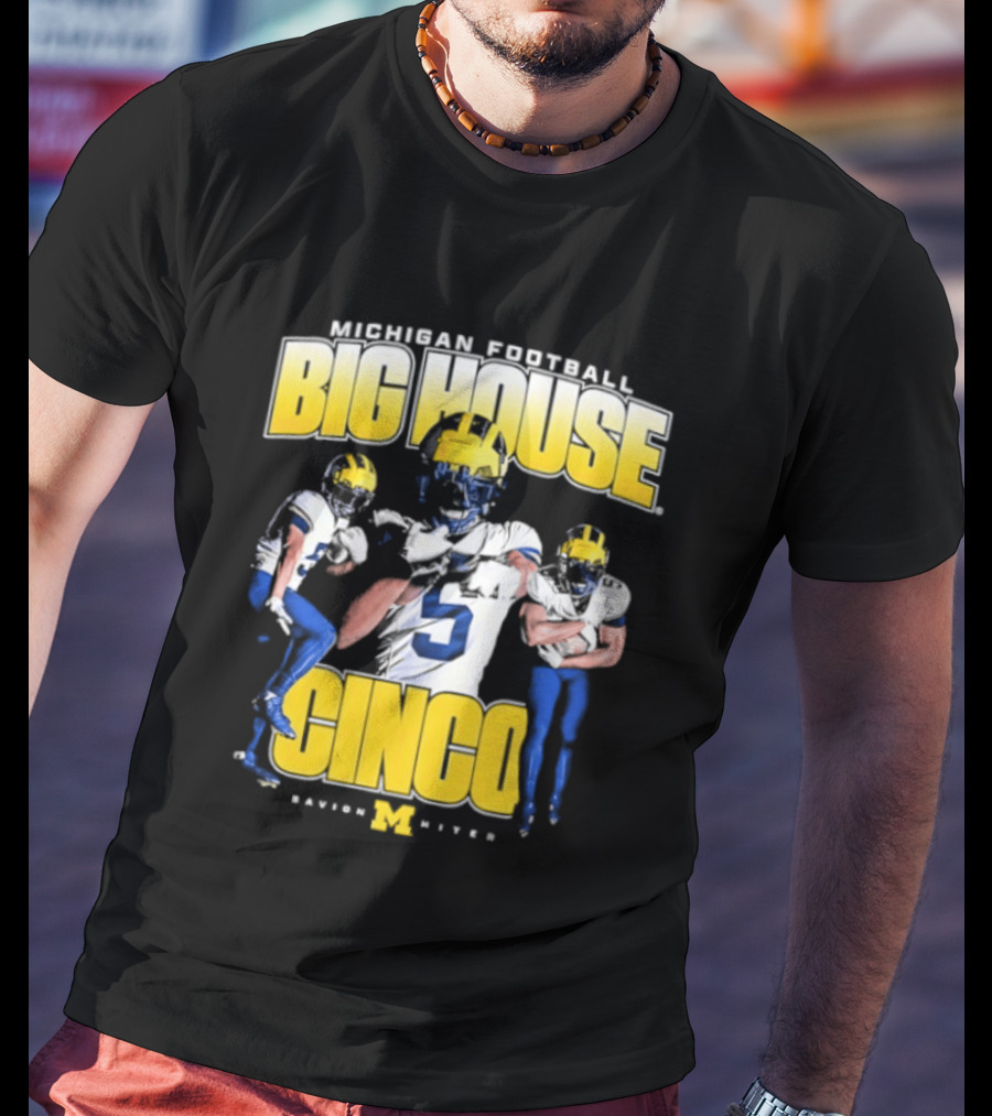 Michigan Wolverines Football Big House Cinco Savion Hiter T-Shirt