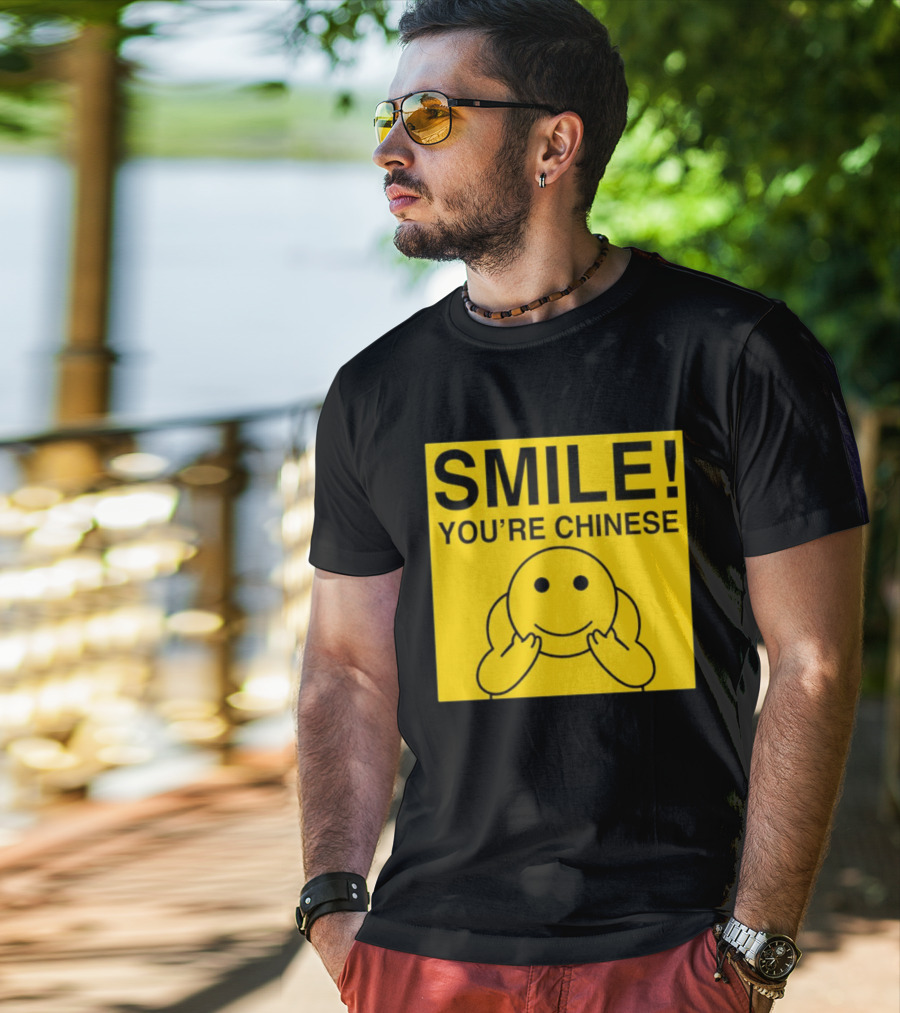 SMILE You're Chinese Sticker Emoticon Sign Yellow T-Shirt
