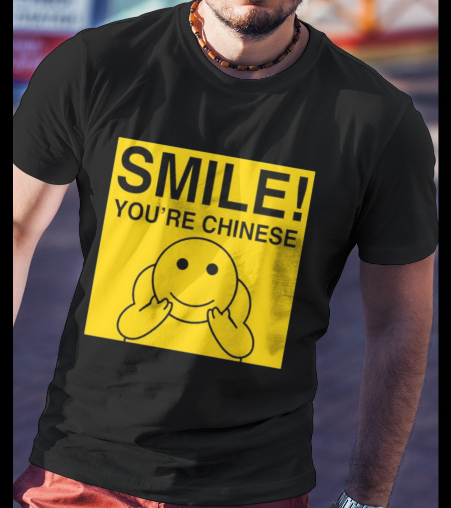 SMILE You're Chinese Sticker Emoticon Sign Yellow T-Shirt