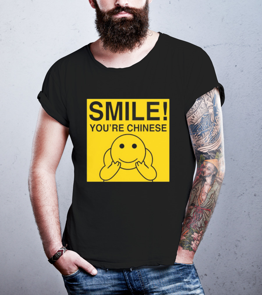 SMILE You're Chinese Sticker Emoticon Sign Yellow T-Shirt