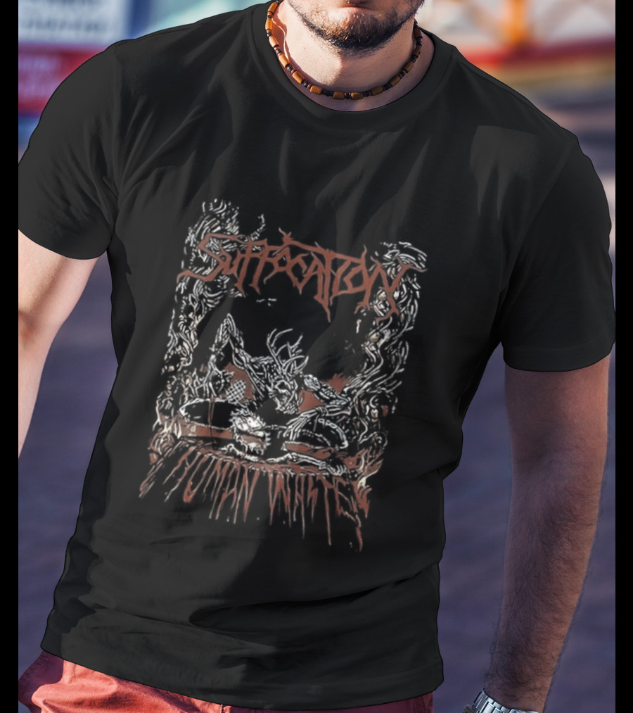 Suffocation Human Waste 1991 Metal Two Sided Vintage Album T-Shirt