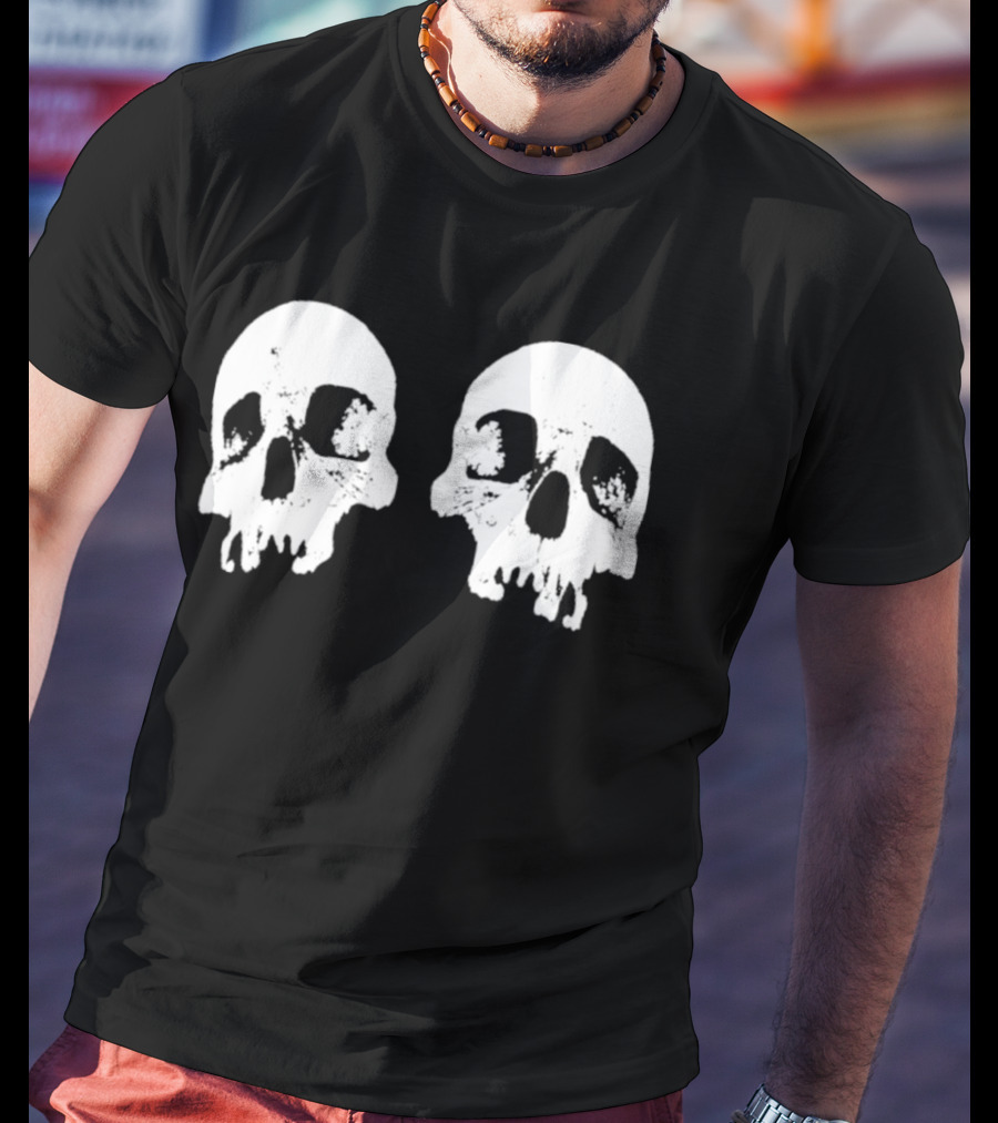 The Royals Alexandra Park Skull White Dual Skulls T-Shirt
