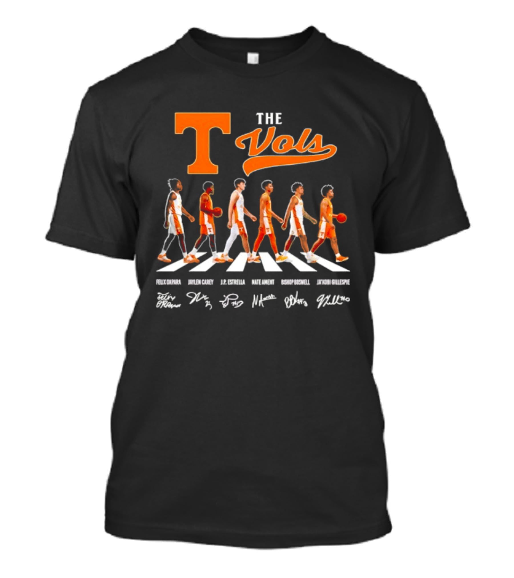 The Vols Tennessee Volunteers Basketball 2026 Abbey Road Signatures Player T-Shirt
