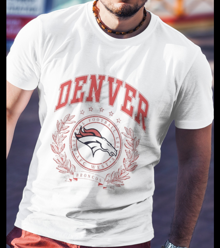 Denver Broncos AFC West National Football League Team Crest T-Shirt