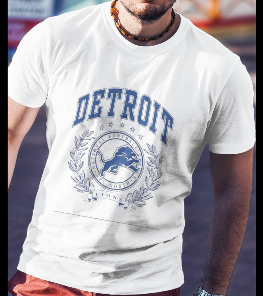 Detroit Lions National Football League NFC North Logo Lions Team T-Shirt